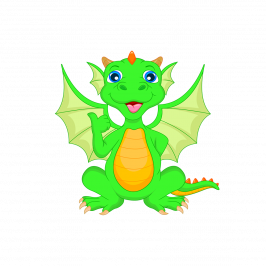 LimbSpot Cute Dragon 70 x 70mm