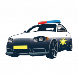 LimbSpot Police Car 70 x 41mm