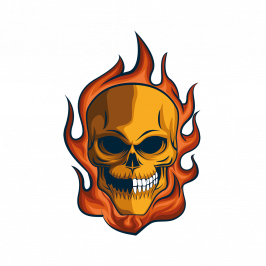 LimbSpot Skull Flames 70 x 105mm