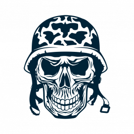 LimbSpot Skull in Helmet 70 x 84mm