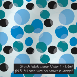 Stretch Fabric Bubbles Blue, 1.4 x 1m