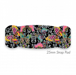 Pad M to fit 25mm Strap Printed Butterfly Patterned
