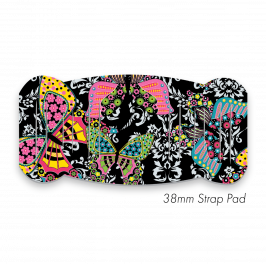 Pad L to fit 38mm Strap Printed Butterfly Patterned