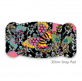 Pad XL to fit 50mm Strap Printed Butterfly Patterned
