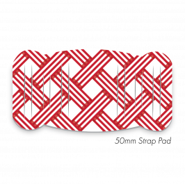 Pad XL to fit 50mm Strap Printed Braid Red