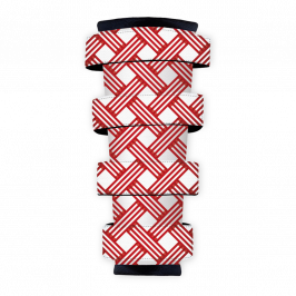 Polyester Fabric (Fire Retardant), Braid Red, 1x1.4m