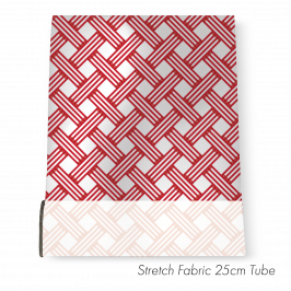 Stretch Fabric Braid Red, 25cm x 1.4m