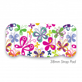 Pad L to fit 38mm Strap Printed Bright Butterflies