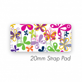 Pad S to fit 20mm Strap Printed Bright Butterflies