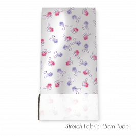Stretch Fabric Bunnies Pink-Purple, 15cm x 1.4m