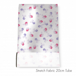 Stretch Fabric Bunnies Pink-Purple, 20cm x 1.4m