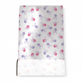 Stretch Fabric, Bunnies Pink-Purple