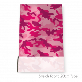 Stretch Fabric Camo Pink Tube, 20cm x 1.4m