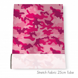 Stretch Fabric Camo Pink Tube, 25cm x 1.4m