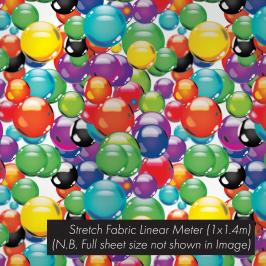 Stretch Fabric Coloured Bubbles, 1.4 x 1m