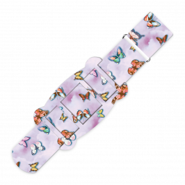 Strap Kit, Printed Colourful Butterflies Lilac