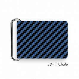 Chafe, 1.5" (38mm) with PVC SS Loop Printed Carbon Fibre Blue