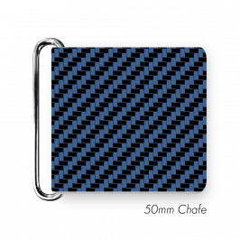 Chafe, 2" (50mm)  with PVC SS Loop Printed Carbon Fibre Blue