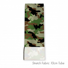 Stretch Fabric Camo Military Tube, 10cm x 1.4m