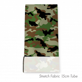 Stretch Fabric Camo Military Tube, 15cm x 1.4m
