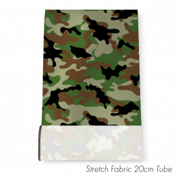 Stretch Fabric Camo Military Tube, 20cm x 1.4m