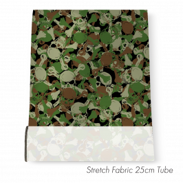 Stretch Fabric CamoSkull Military, 25cm x 1.4m
