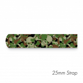 Strap, 1" x 20" (25 x 500mm)  Printed Camoskull Military