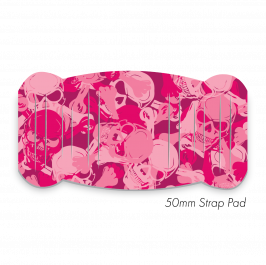 Pad XL to fit 50mm Strap Printed Camoskull Pink