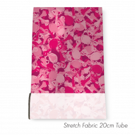 Stretch Fabric Camoskull Pink, 20cm x 1.4m