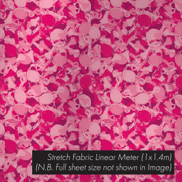 Stretch Fabric Camoskull Pink, 1.4 x 1m