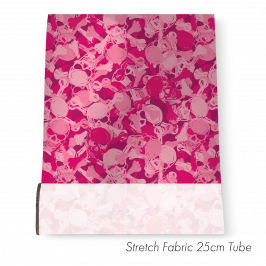 Stretch Fabric Camoskull Pink, 25cm x 1.4m