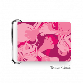 Chafe, 1.5" (38mm) with PVC SS Loop Printed Camoskull Pink