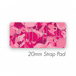 Pad S to fit 20mm Strap Printed Camoskull Pink