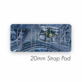 Pad S to fit 20mm Strap Printed Denim Blue