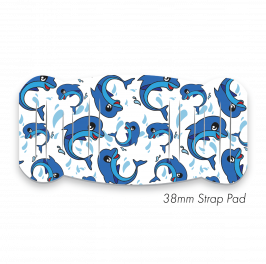Pad L to fit 38mm Strap Printed Dolphins