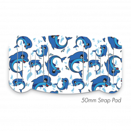 Pad XL to fit 50mm Strap Printed Dolphins