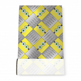 Stretch Fabric, Eyes Checker Plate Silver