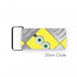 Chafe, 3/4" (20mm)  with PVC SS Loop Printed Eyes Checker Plate Silver