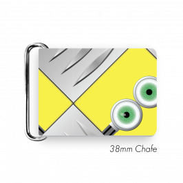 Chafe, 1.5" (38mm) with PVC SS Loop Printed Eyes Checker Plate Silver