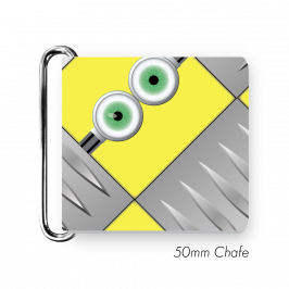 Chafe, 2" (50mm)  with PVC SS Loop Printed Eyes Checker Plate Silver
