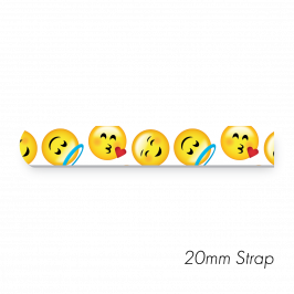 Strap 3/4" x 12" (20 x 300mm) Printed Emoji