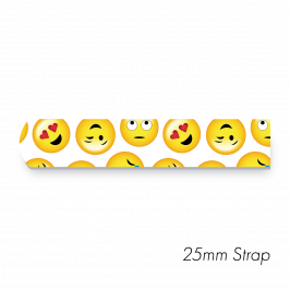 Strap, 1" x 20" (25 x 500mm)  Printed Emoji