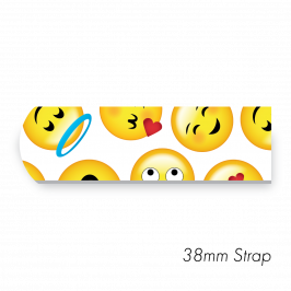 Strap 1.5" x 20" (38 x 500mm)  Printed Emoji