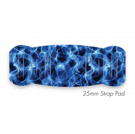 Pad M to fit 25mm Strap Printed Flames Blue
