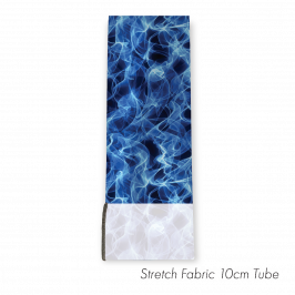 Stretch Fabric Flames Blue, 10cm x 1.4m