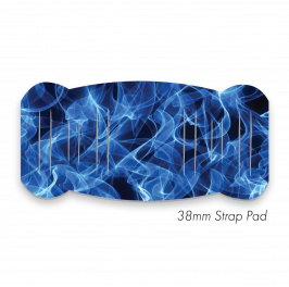 Pad L to fit 38mm Strap Printed Flames Blue