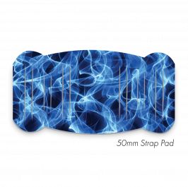 Pad XL to fit 50mm Strap Printed Flames Blue