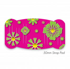 Pad XL to fit 50mm Strap Printed Flowers