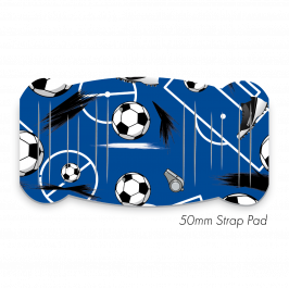 Pad XL to fit 50mm Strap Printed Football Blue