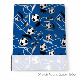Stretch Fabric Football Blue, 25cm x 1.4m
